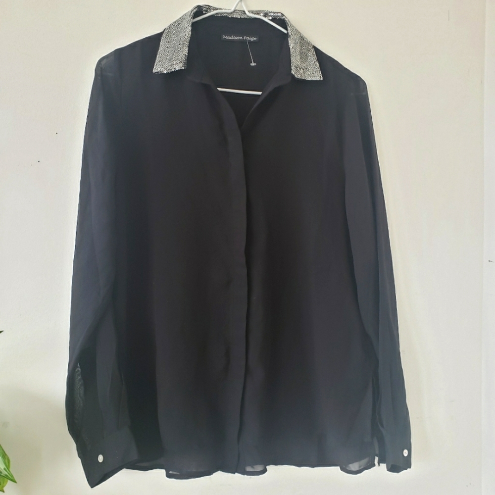 Black  sequined Top/shirt